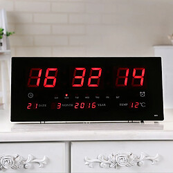 horloge murale numérique led temps calendrier température réveil électrique nous