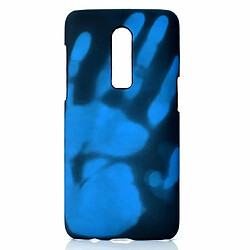 Wewoo Coque Rigide Paste Skin + PC avec capteur thermique pour One Plus 6 Noir bleu