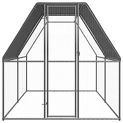 vidaXL Poulailler d'extérieur 2x4x2 m Acier galvanisé