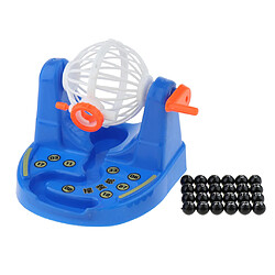 Acheter Mini Cage Bingo et Balles Set Machine de Jeu de Loterie Interactive Interactive Blue