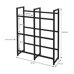 Acheter ML-Design 2x Étagère rangement pour 6 caisses de boissons 91x31x116,5 cm acier anthracite