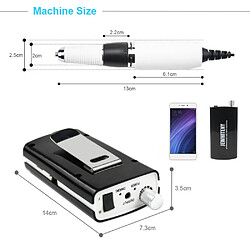 Universal Portable 36W 35000rpm Perceuse à fil Perceuse kit rechargeable Manucure à ongles Accessoires de perceuse Outillage | Perceuse à ongles électrique \ r(Rouge)