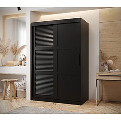 Abiks Meble Armoire Zaluzja 3 à Portes Coulissantes 200/120/62 2 Portes (noir)