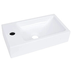 vidaXL Lavabo 400x220x90 mm SMC Blanc