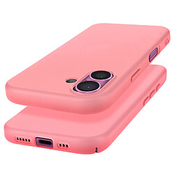 Avizar Coque pour iPhone 16 Semi-rigide Soft-touch Anti-traces Rose Poudré