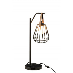 Dansmamaison Lampe Table Ignes Acier/Marbre Noir