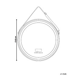 Avis Beliani Miroir LED DAROIS 60 cm Doré