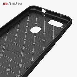 Acheter Wewoo Coque en TPU antichoc fibre de carbone texture brossée pour Google Pixel 3 Lite (bleu marine)