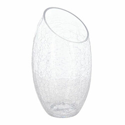 Vase en Verre Craquelé 23cm Transparent