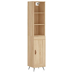 vidaXL Buffet haut Chêne sonoma 34,5x34x180 cm Bois d'ingénierie