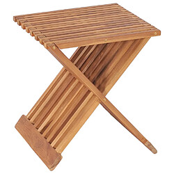 Avis vidaXL Tabouret pliable 40x32x45 cm Bois de teck solide