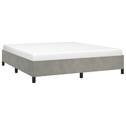 Avis Maison Chic Lit adulte - Lit simple Cadre de lit,Structure du lit Contemporain Gris clair 160x200 cm Velours -MN64184