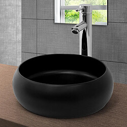 Lavabo Ø 35x30 cm céramique noire ML-Design