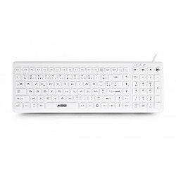 Urban Factory USB wired keyboard ABS USB wired keyboard ABS silicone White Antimicrobial treatment QWERTY