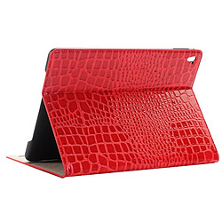 Wewoo Smart Cover rouge pour iPad Pro 9,7 pouces cartes et portefeuille Crocodile Texture horizontale Flip étui en cuir avec titulaire fentes pas cher