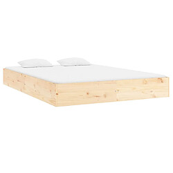 Avis vidaXL Cadre de lit sans matelas bois massif 160x200 cm