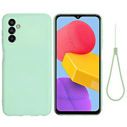 Coque en silicone anti-rayures avec sangle pour votre Samsung Galaxy M13 4G - vert