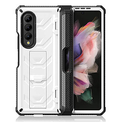 Coque en TPU anti-chute avec béquille pour votre Samsung Galaxy Z Fold3 5G SM-F9260 - blanc