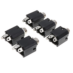 Acheter 6.5mm 3 Broches Mini Femelle Casque Jack Plug Stéréo Audio Panneau Montage 10 Pcs