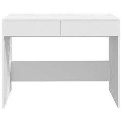 Maison Chic Bureau,Table de travail,bureau de travail pour chambre Blanc 101x50x76,5 cm Aggloméré -GKD99816 pas cher