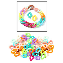 100 pièces C Clips Crochets C Chaîne Liens En Plastique Assorties Bonbons Pastel Couleur pour Enfants Enfants Filles Garçon DIY Bijoux faire Bracelet pas cher