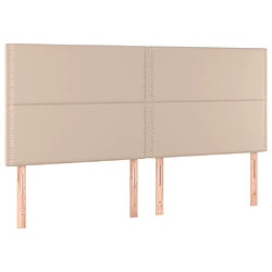 Maison Chic Lot de 4 Têtes de lit design pour chambre - Décoration de lit Cappuccino 100x5x78/88 cm Similicuir -MN34074