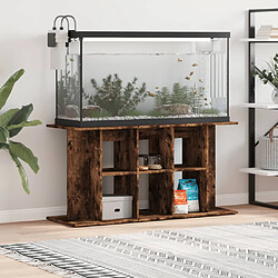 vidaXL Support pour aquarium chêne fumé 120x40x60 cm bois d'ingénierie