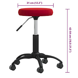 vidaXL Tabouret de massage Velours Rouge bordeaux pas cher