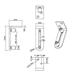 1 ensemble Grange Porte Guidage Au Sol, Réglable Mur Monté Porte Guide Grange Porte Rouleau Guide, fond Support Matériel Se Trouve à Plat sur Le Sol pas cher