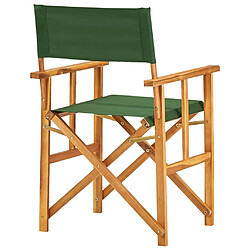 Acheter vidaXL Chaises de metteur en scène lot de 2 bois massif d'acacia vert