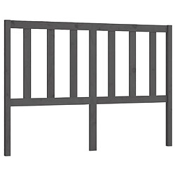 Maison Chic Tête de lit scandinave pour lit adulte,Meuble de chambre Gris 166x4x100 cm Bois massif de pin -MN42930