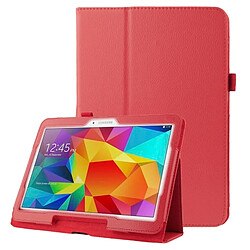 Wewoo Housse Étui rouge pour Samsung Galaxy Tab 4 10.1 / T530 Litchi Texture Flip en cuir avec support