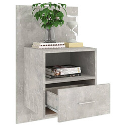 Acheter Maison Chic Table de chevet murale,Table de nuit Gris béton -MN91185