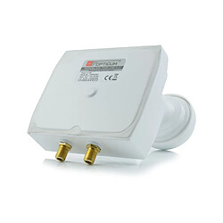 Avis CAHORS Parabole satellite fibre composite blanche SMC 80cm + LNB monobloc twin Opticum 0,1dB