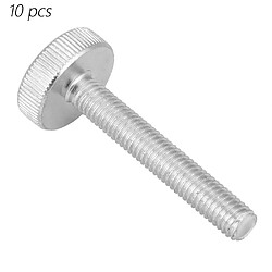 ComfortXL Vis à tête plate en acier au carbone zingué avec empreinte knurled - lot de 10 (m8*50)