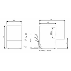 Lave-vaisselle professionnel avec pompe de vidange - 6,8 kW - Triphasé STEEL361DGPV - Colged