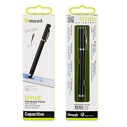 Acheter Muvit Stylet pour Écrans Capacitifs avec Embout Amovible et Fonction Stylo Noir