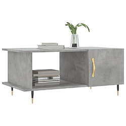 Avis Maison Chic Table basse,Table Console Table d'appoint, Table pour salon gris béton 90x50x40 cm bois d'ingénierie -MN53340