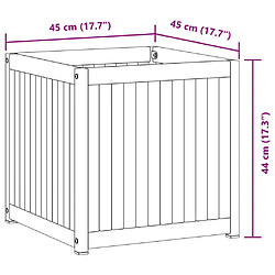 vidaXL Jardinière 45x45x44 cm bois massif d'acacia et acier pas cher