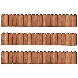 vidaXL Rouleaux de bordure 3 pcs 120 cm bois de pin imprégné