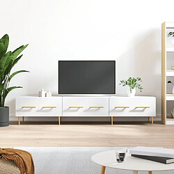 Maison Chic Meuble TV scandinave - Banc TV pour salon blanc 150x36x30 cm bois d'ingénierie -MN96866