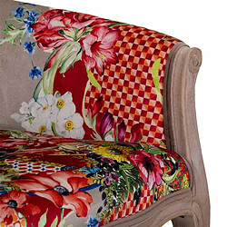 Siège Alexandra House Living Rose clair Bois d'hévéa 100 % polyester 61 x 71 x 61 cm pas cher