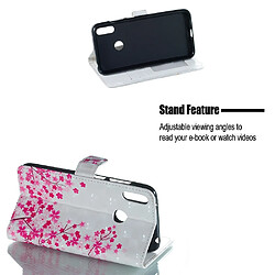 Acheter Wewoo Housse Coque Étui en cuir à rabat horizontal Sakura Pattern 3D pour Huawei Y7 2019avec support et fentes cartes et cadre photo et portefeuille