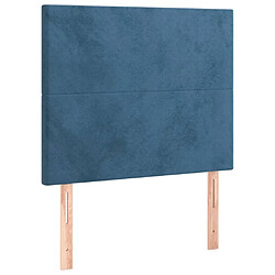 Maison Chic Lot de 2 Têtes de lit design Bleu pour chambre - Décoration de lit foncé 100x5x78/88 cm Velours -MN15105