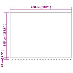 vidaXL Tissu de remplacement pour auvent rayures rouges et blanches pas cher