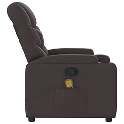 Acheter vidaXL Fauteuil de massage inclinable Marron foncé Tissu