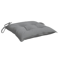 Avis vidaXL Coussins de chaise lot de 4 gris 50x50x7 cm tissu oxford