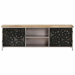 Maison Chic Meuble TV scandinave - Banc TV pour salon 120x30x40 cm Bois de manguier brut -MN91307