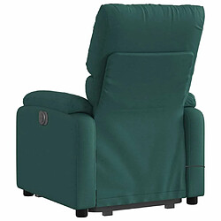 Acheter Maison Chic Fauteuil Relax pour salon, Fauteuil inclinable de massage électrique Vert foncé Tissu -GKD91773