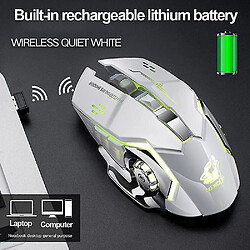 Universal 2400 dpi souris rechargeable x8 LED sans fil à LED USB Mouse de jeu ergonomique optique USB